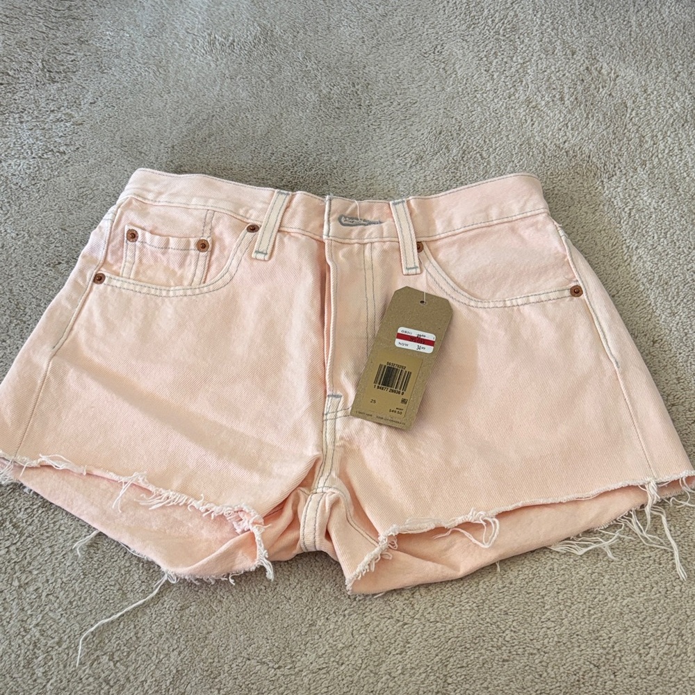Levi's Light Pink Jean Shorts